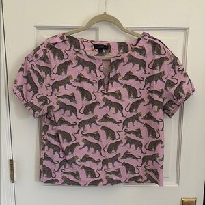 Jcrew Leopard Print top, size M